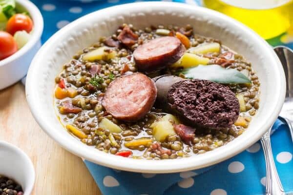 Lentils with blood sausage: le lenticchiecon il cotechino