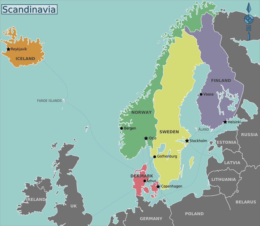 Map of Scandinavia