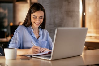 Woman using Laptop
