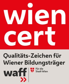 Logo "wien cert" – quality seal for Vienna education providers
